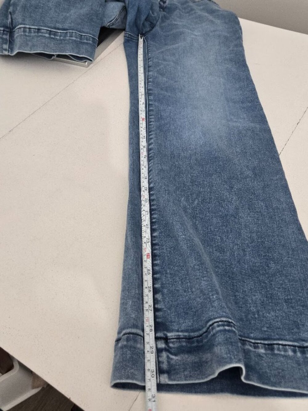 Belle Isle Torrid Blue High Rise Flare Jeans Sz 12R Premium Denim Festival Boho - Picture 8 of 12